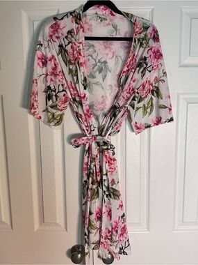 Brie Floral Robe Pink